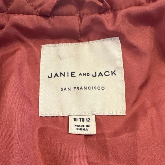 Janie and Jack Rose Quilted Puffer Jacket